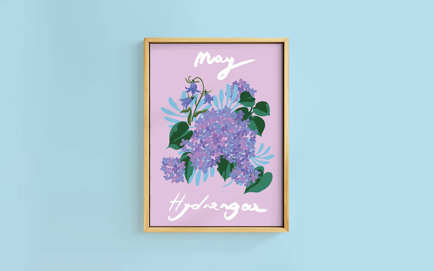 Birth Flower Print May - Hydrangea - A6