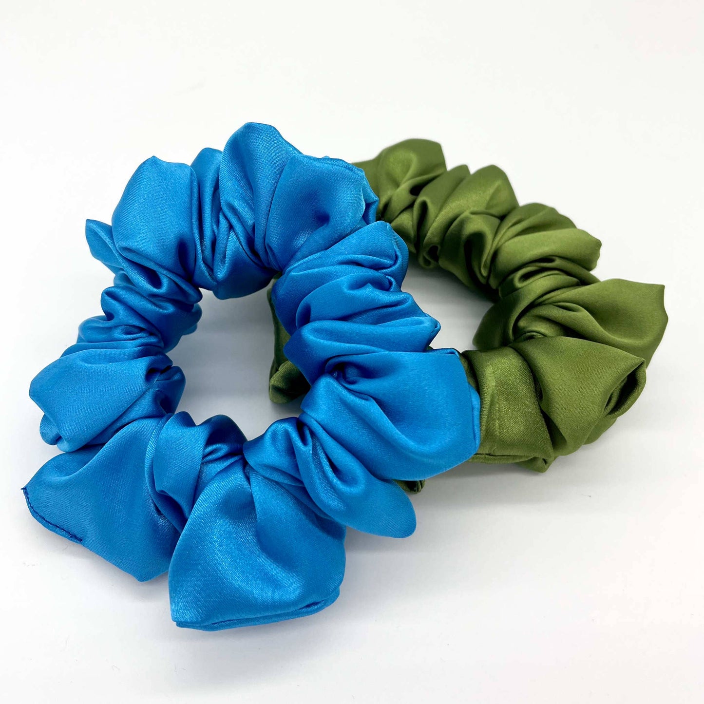 Luxury Satin Scrunchies - NEW COLOURS: Pistachio / Regular
