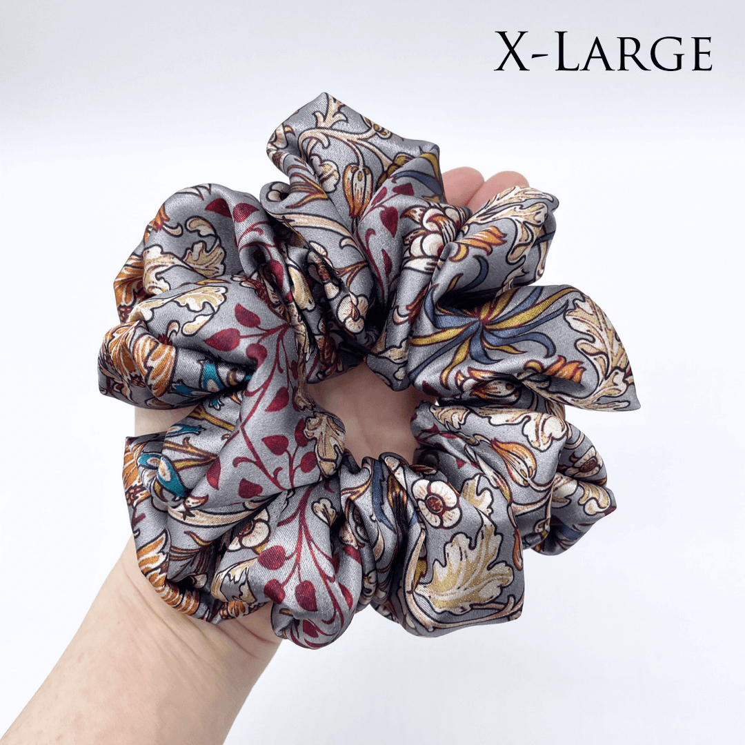 Luxury Satin Scrunchies in 4 SIZES: Regular / Aqua