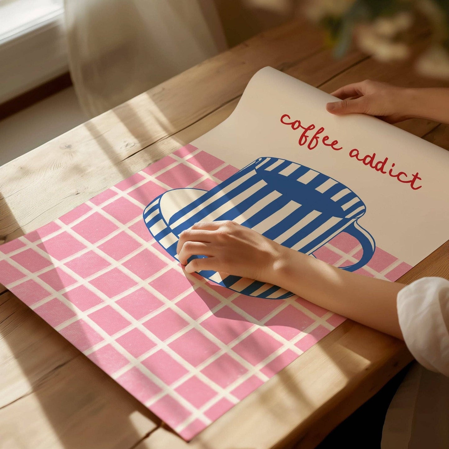 Coffee Addict Kitchen Print: A4