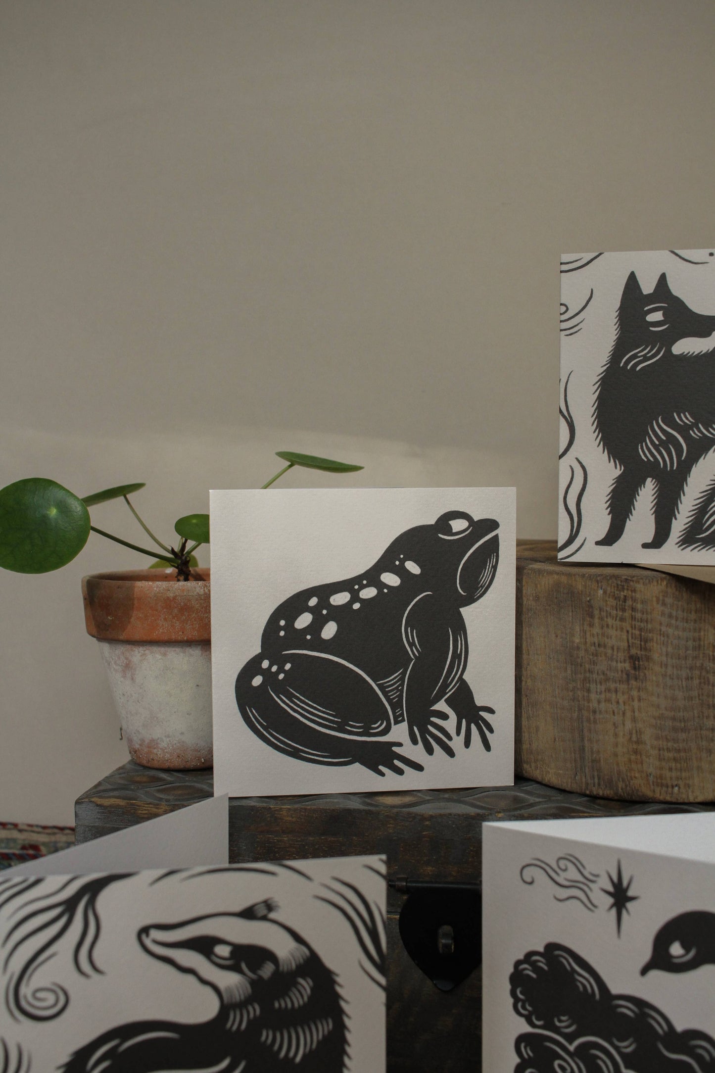 'The Grumpy Frog' Animal Card: Naked
