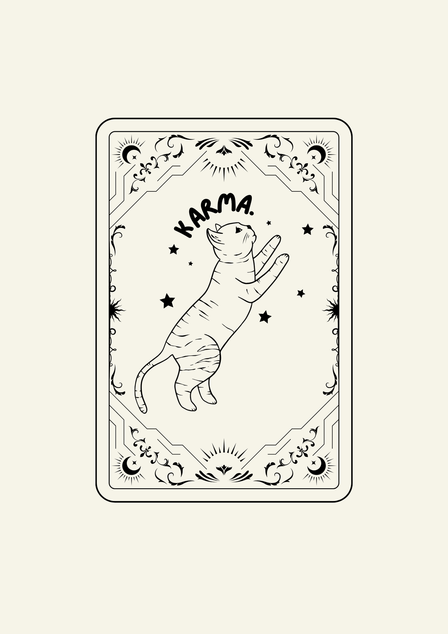 Karma is a cat Taylor Swift Tarot inspired Print: A4