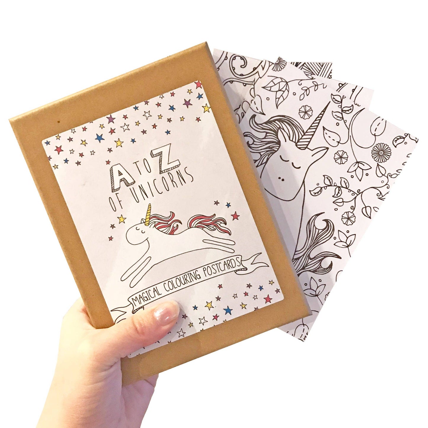 Unicorn Colouring In Postcard Set