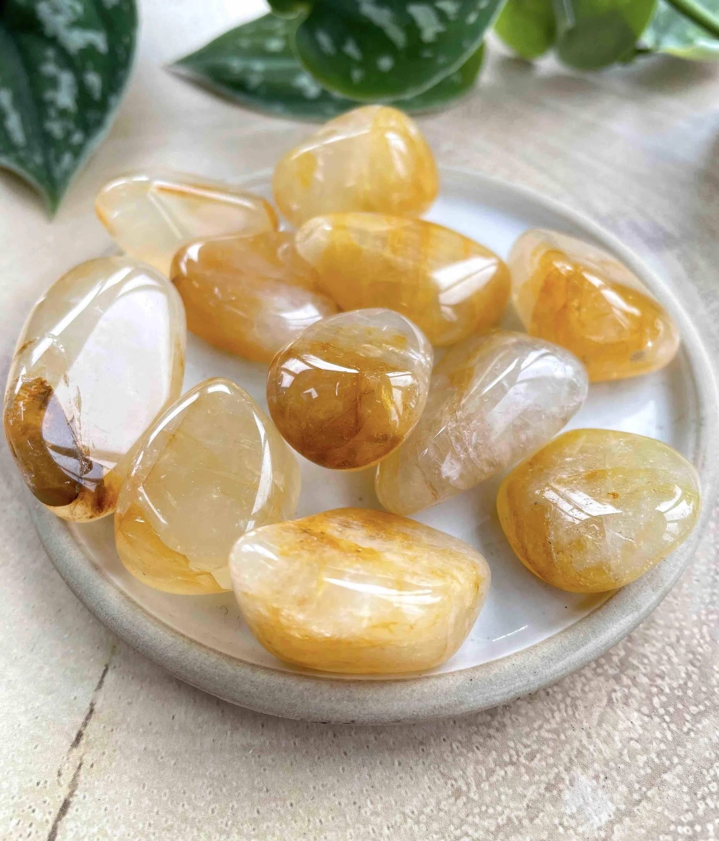 Golden Healer Tumble Stone