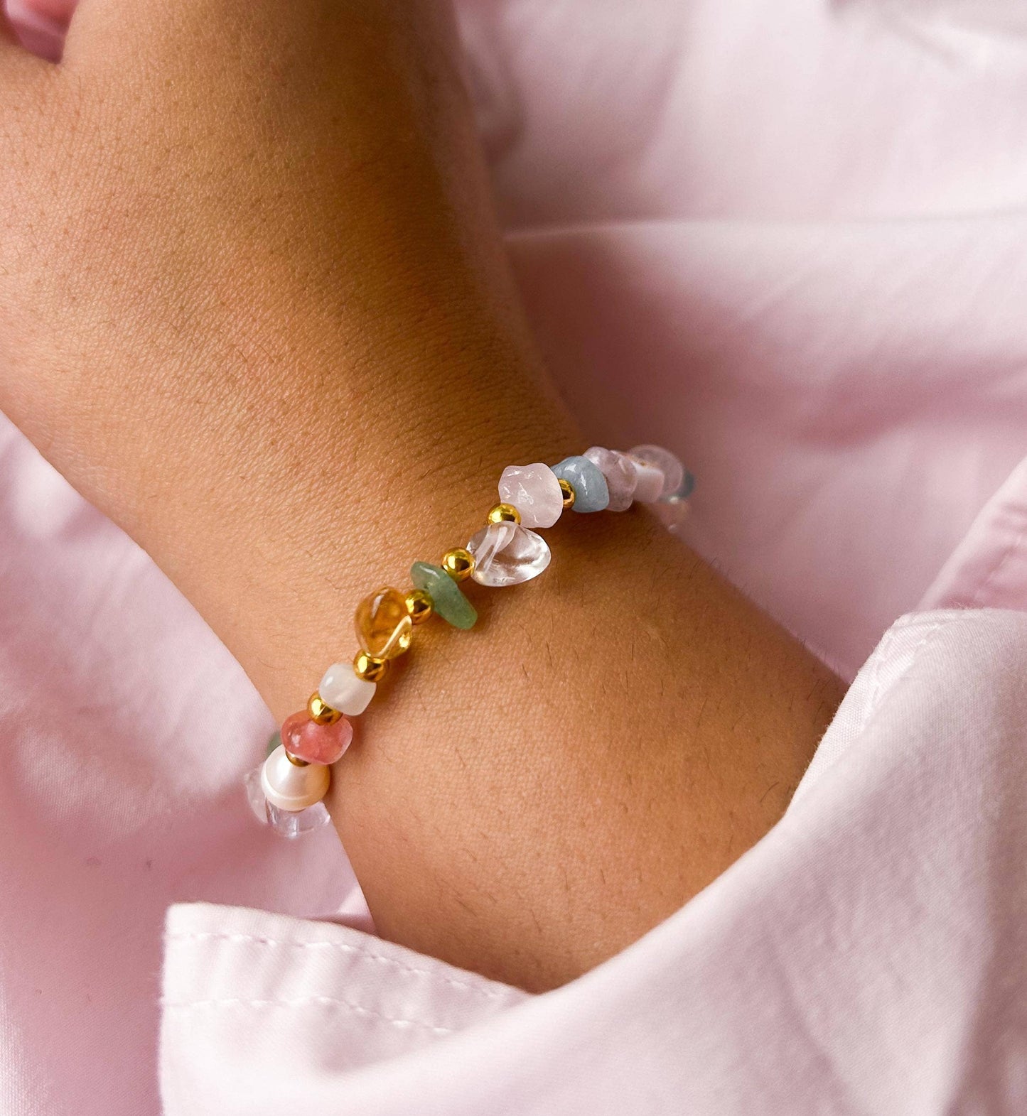 Mixed Crystal Beaded Bracelet
