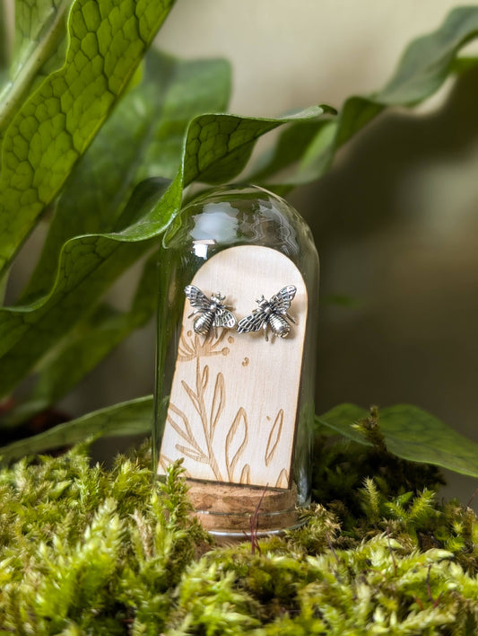 Bee Sterling Silver Studs