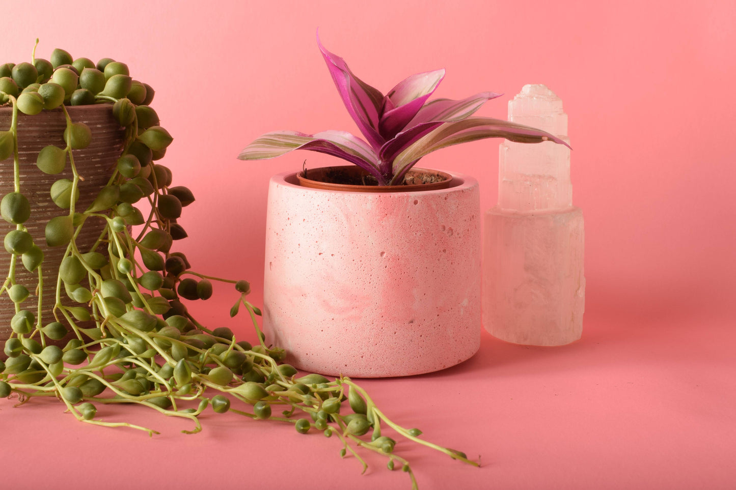 Small Plant Pot: Orange & Pink