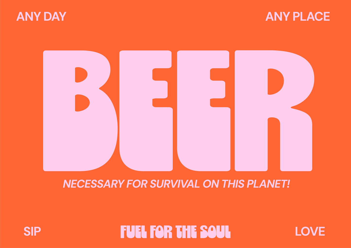 Beer Typography print: A4