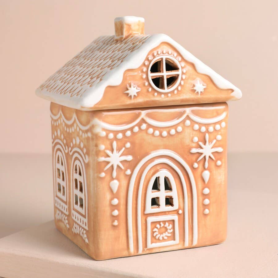Ceramic Gingerbread House Wax Warmer