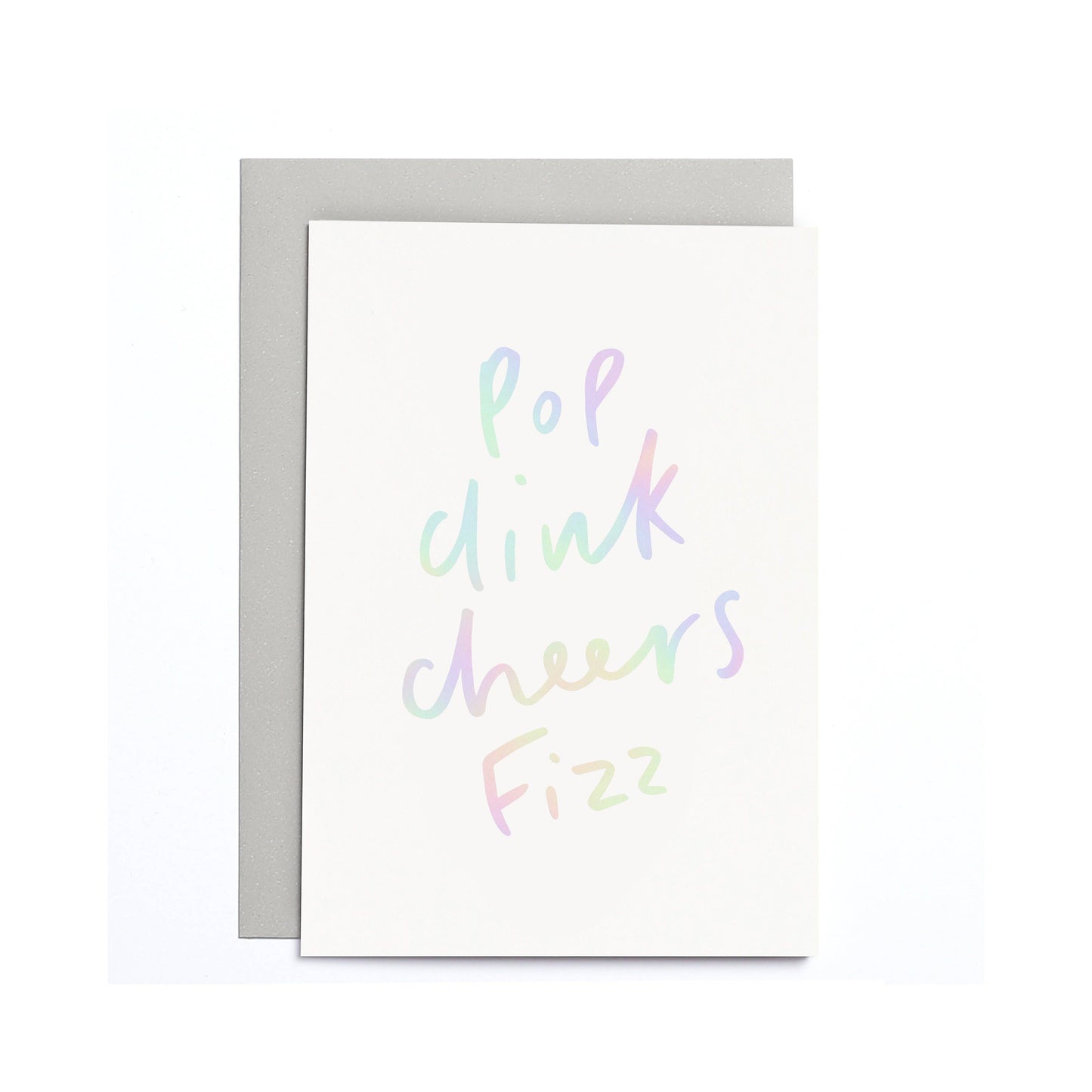 Pop Clink Cheers Small Card - Celebrate Card: 90 x 120 mm