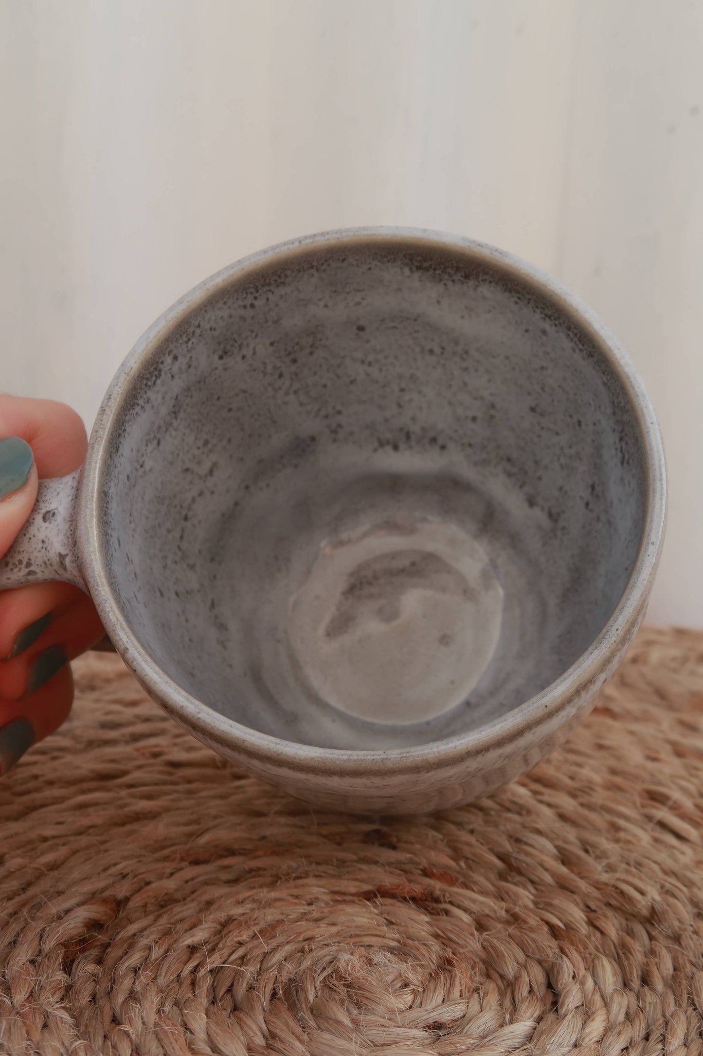 Handmade Ceramic Mug - Snowy Grey