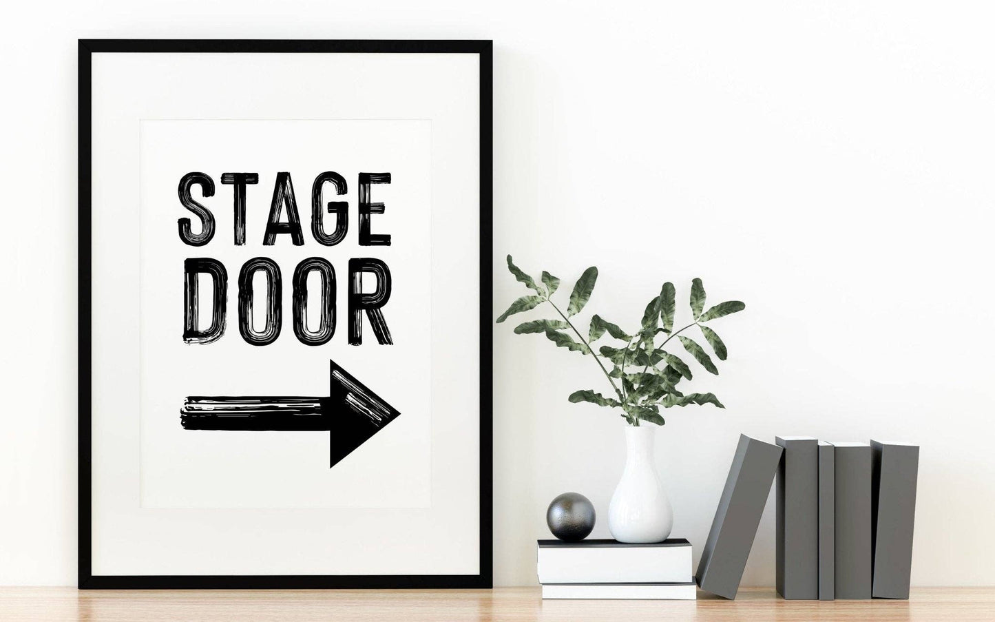 Stage Door B&W Print: A4