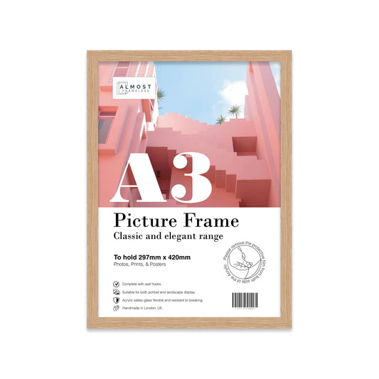 Oak A3 Picture Frame