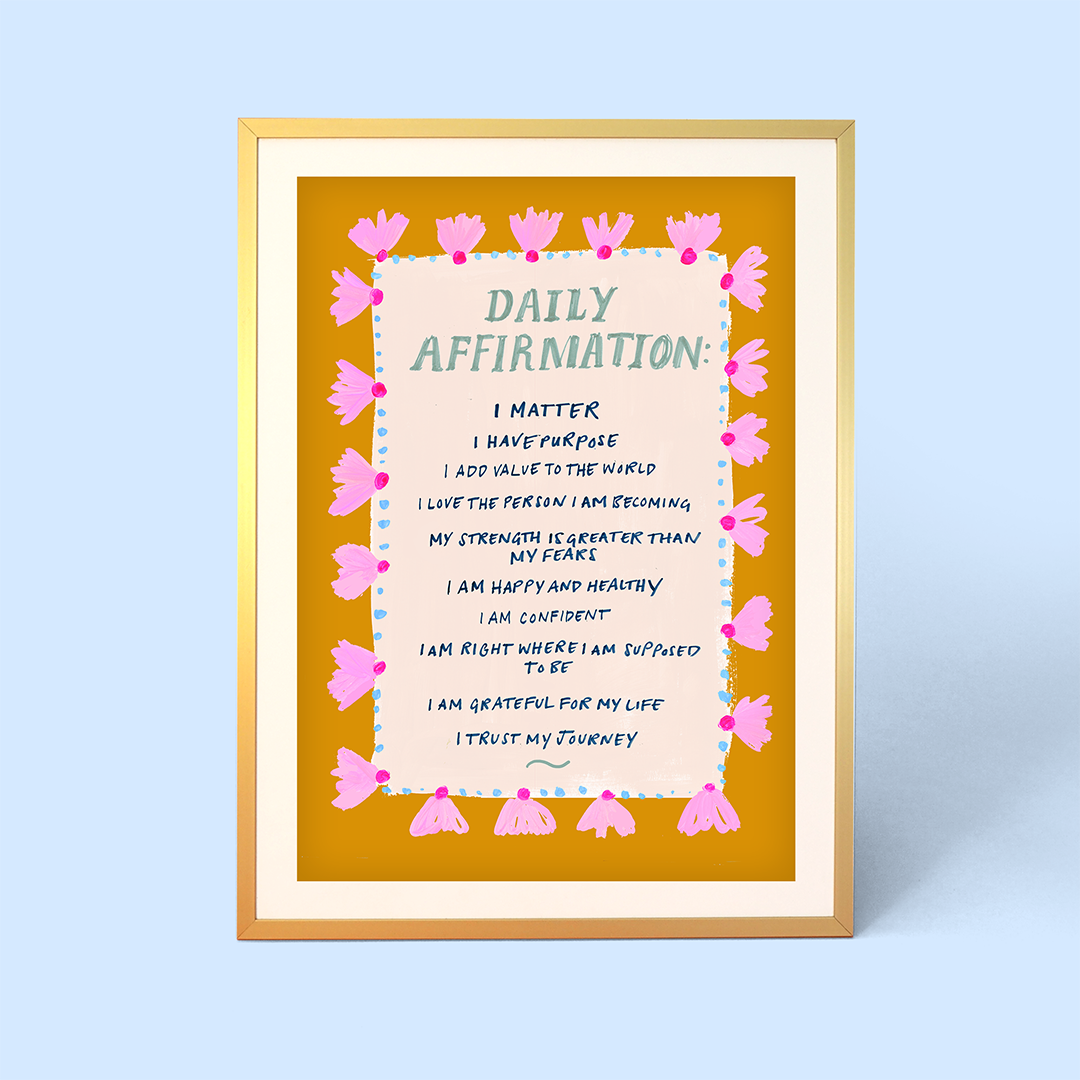 Daily Affirmations Print: A4