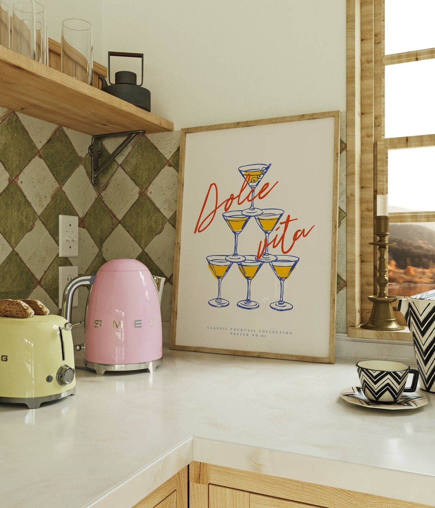 Dolce Vita Cocktail Print: A4