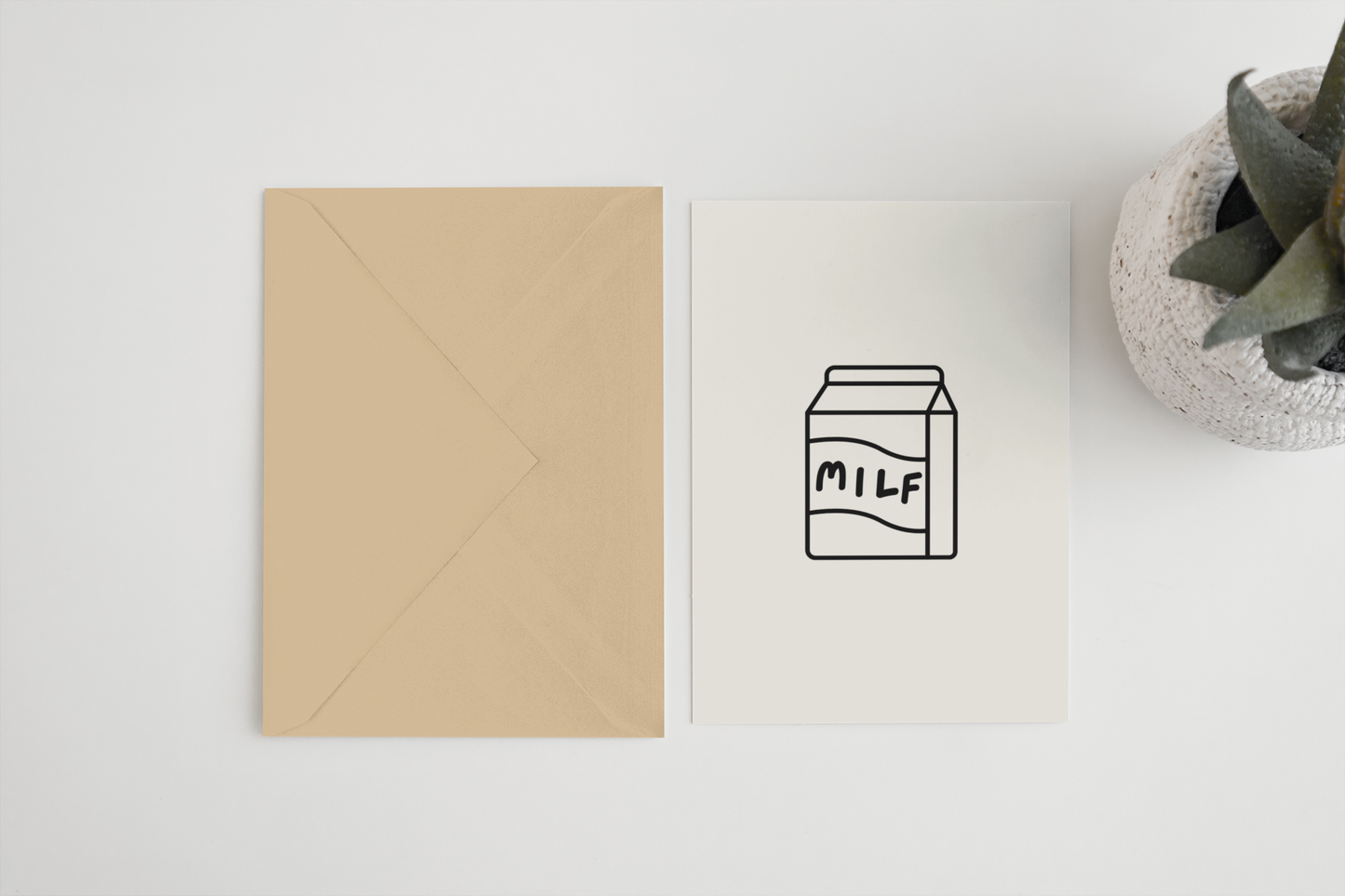 Milf A6/5x7 Card: Card Clasp (Plastic Free) / A6