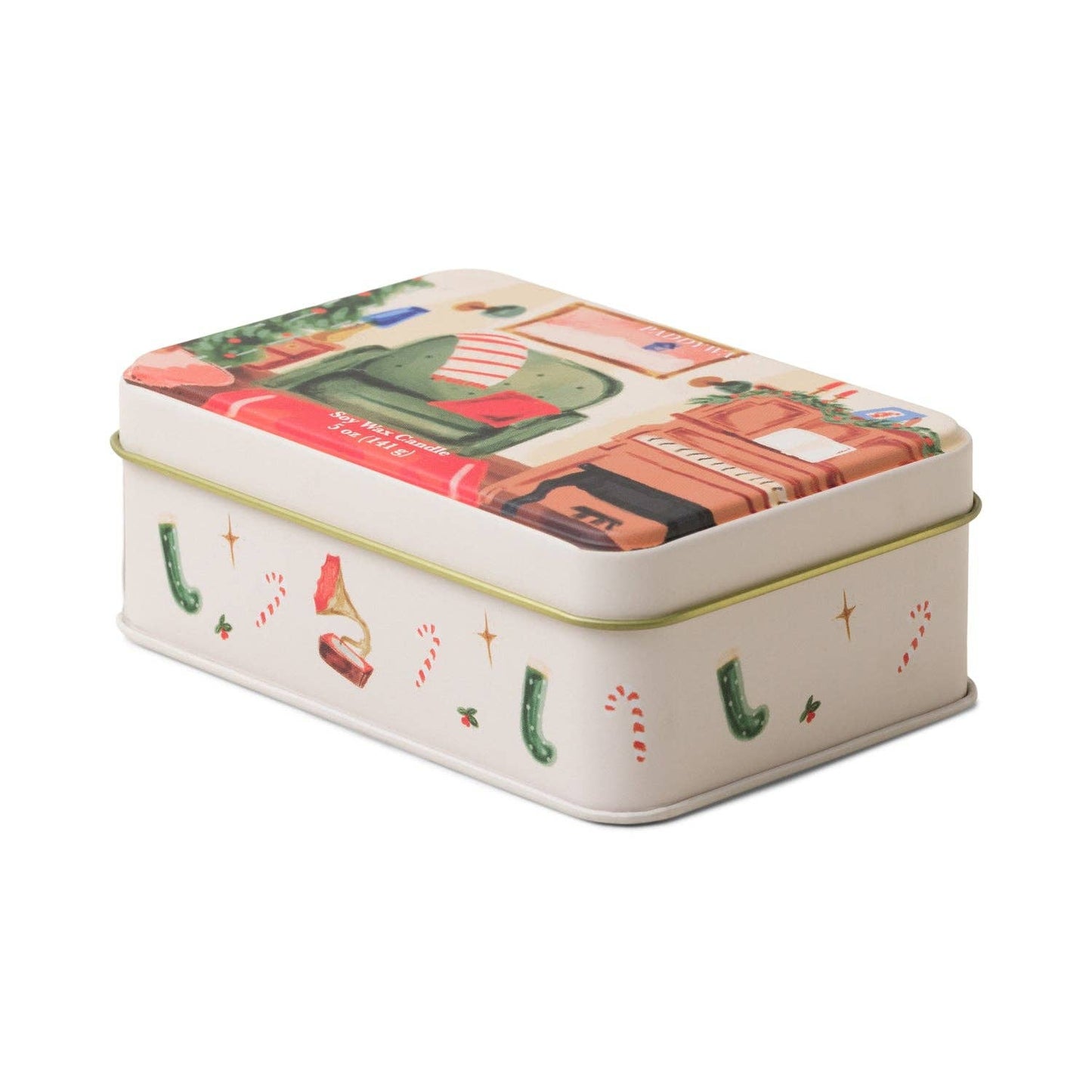 Paddywax Christmas Tin Piano - Pomegranate Spruce
