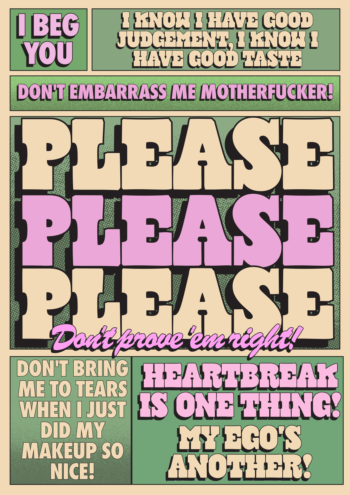 Please please please Music Inspired print : A4
