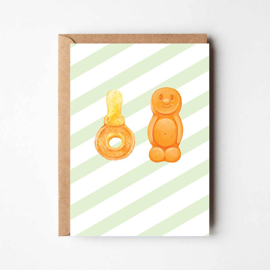 New Baby Cute Food Themed Greeting Card