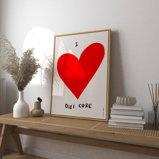 I Love Diet Coke Art Print: A4