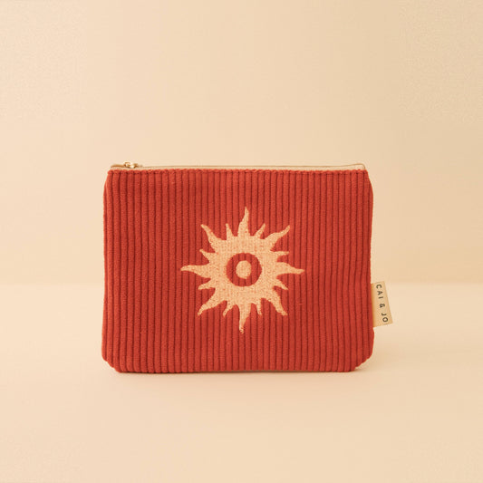 Corduroy Pouch in Rust