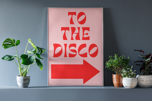 To the disco arrow print: A4