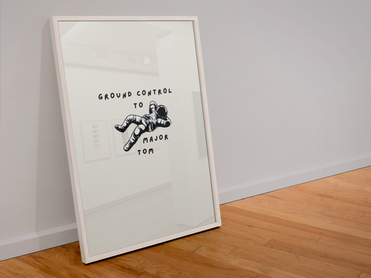Ground Control to Major Tom David Bowie Inspired print: A4