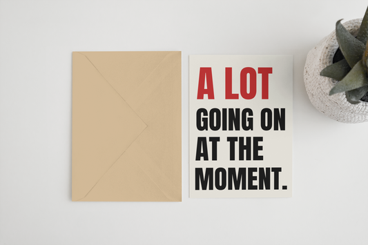 A lot going on at the moment inspired A6/5x7 card: Card Clasp (Plastic Free) / A6