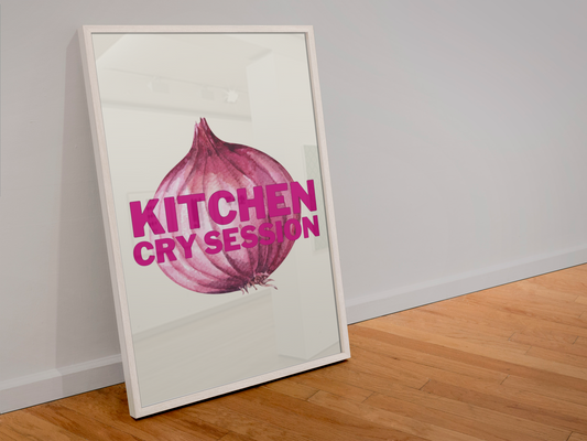 Kitchen cry session onion print: A4