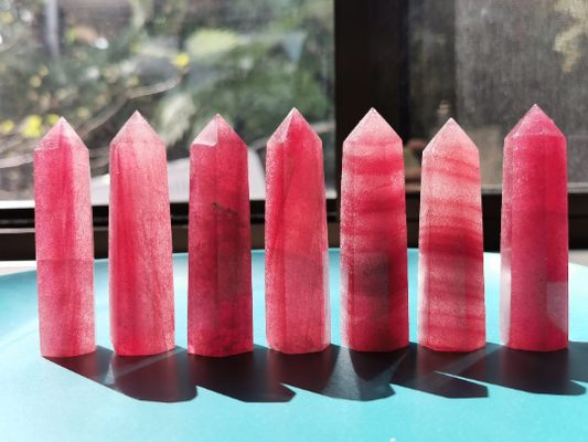 Strawberry Quartz Obelisk Tower Point
