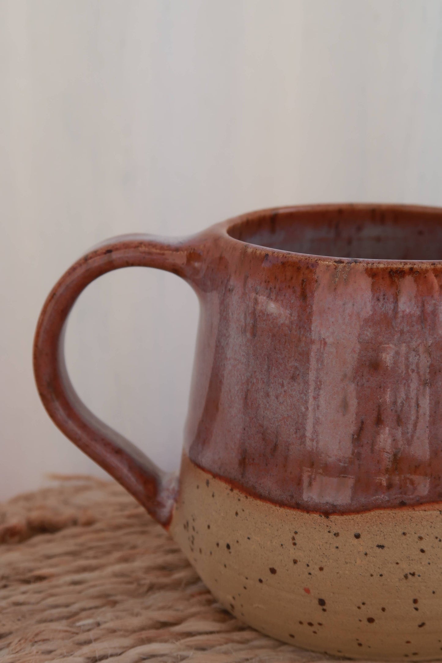 Handmade Ceramic Small Mug - Speckled Wild Plum