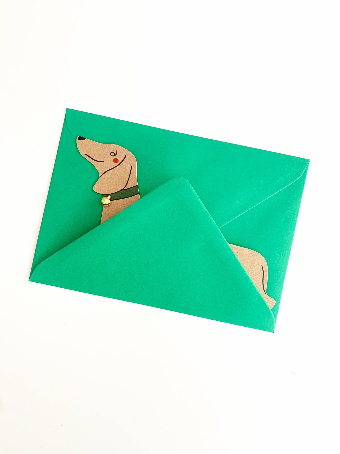 Standing Dachshund Sausage Dog Shaped Greeting Card