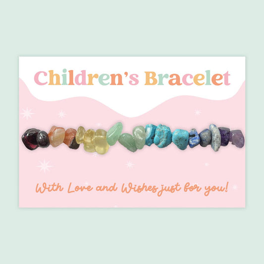 Chakra, Gemstone Chips - Children's Beaded Bracelet