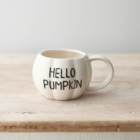 Hello Pumpkin Mug, White