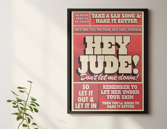 Hey Jude The Beatles Inspired Print