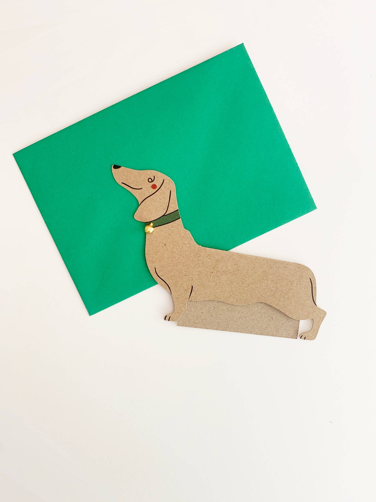 Standing Dachshund Sausage Dog Shaped Greeting Card