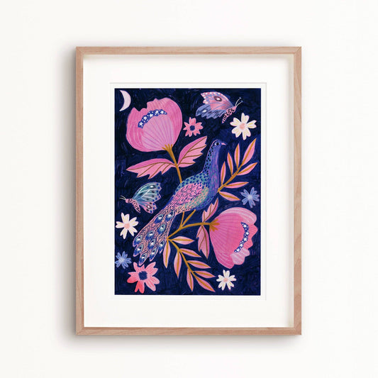 Beautiful Peacock Art Print: A3 - Large