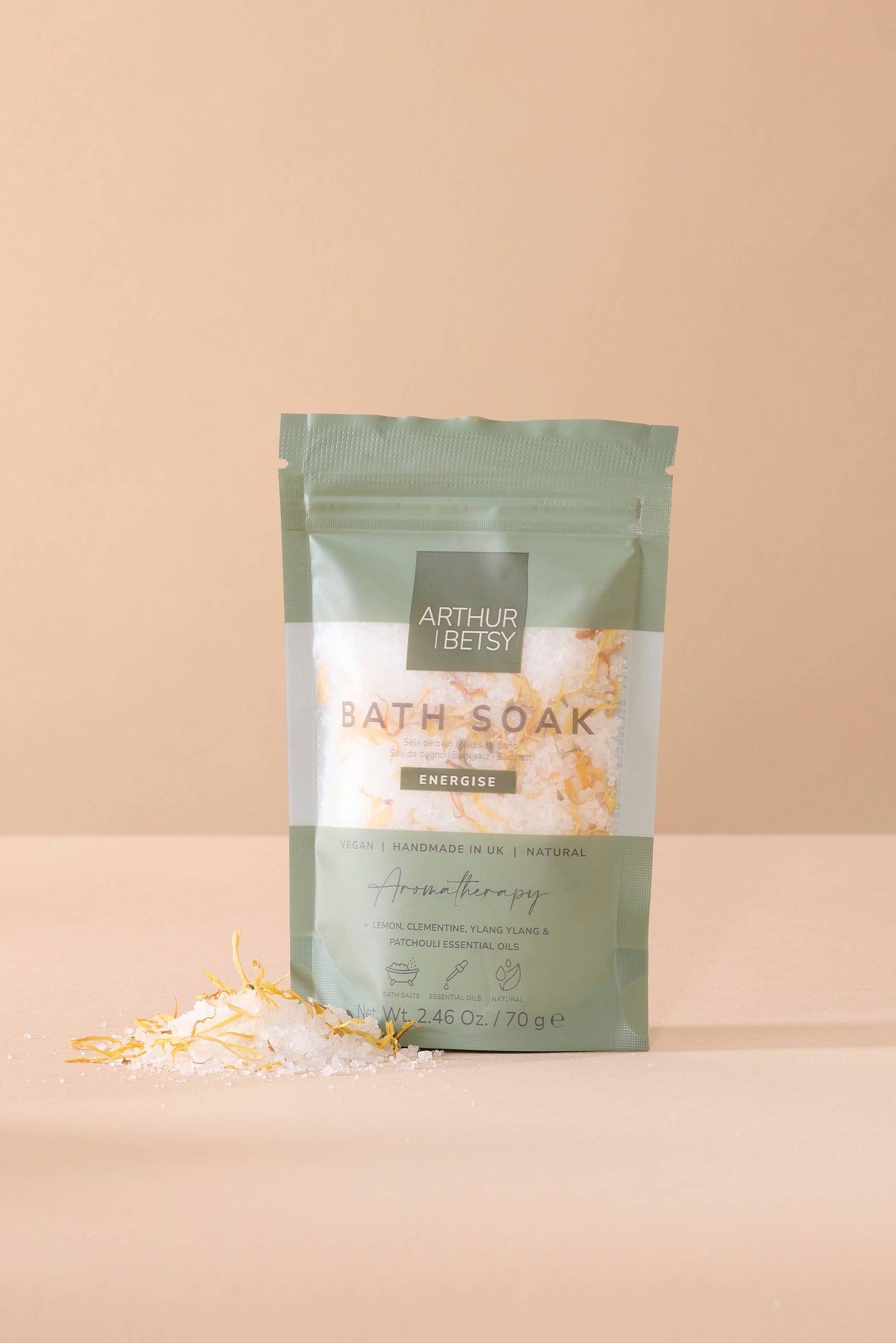 Aromatherapy Bath salts, Luxury Bath soak, Bath salts bag: Focus