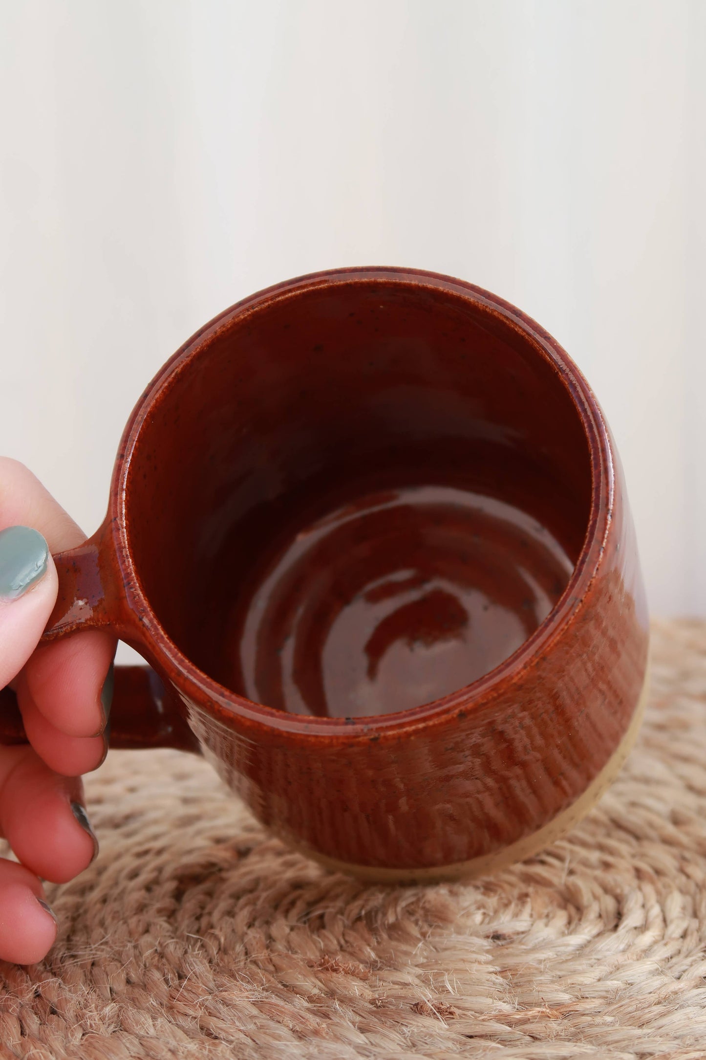 Handmade Ceramic Mug - Speckled Burnt Sienna