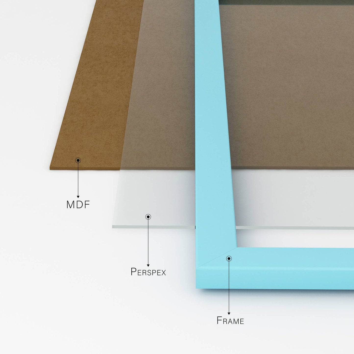 Light Blue A5 Picture Frame