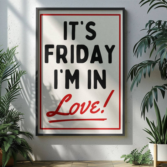 It’s Friday I’m in love print: A4