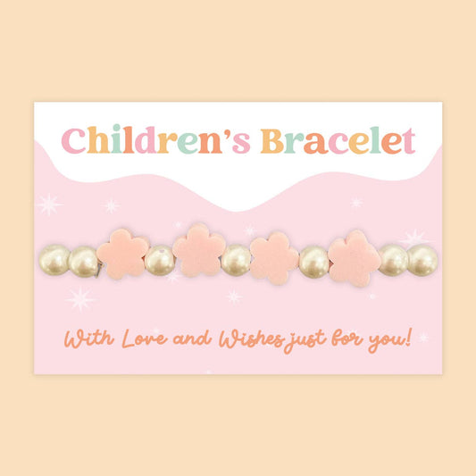 Pearl Flowers - Children's Beaded Bracelet
