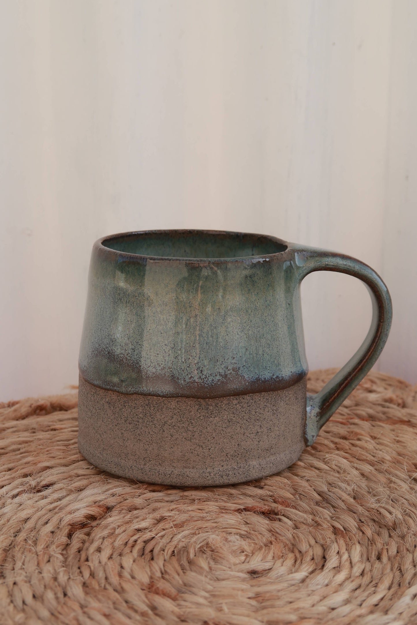 Handmade Ceramic Small Mug - Grey Midnight Sky