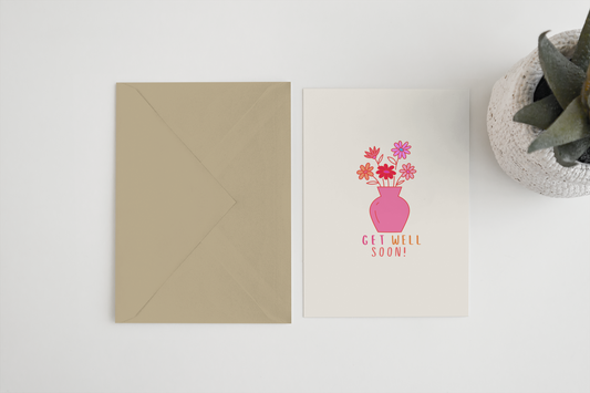 Get well soon A6/5x7 card (Plastic Free)
