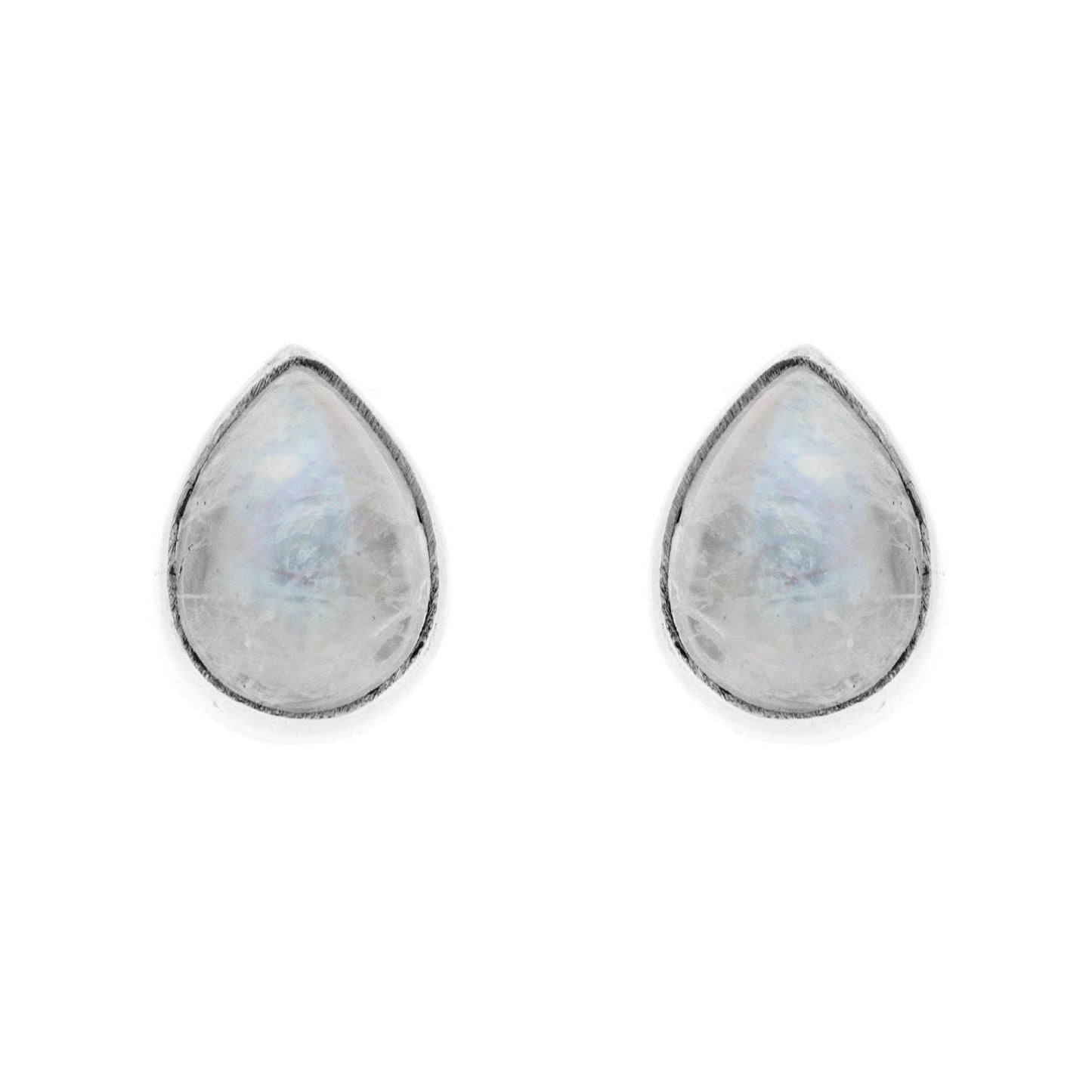 Teardrop Moonstone Stud Earrings with Presentation Box
