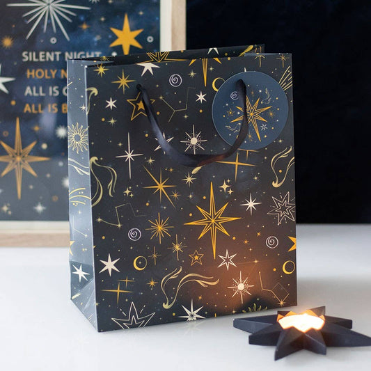 23cm Medium Starry Night Celestial Gift Bag
