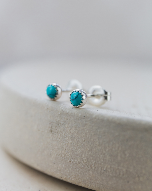 Turquoise Mini Gemstone Studs