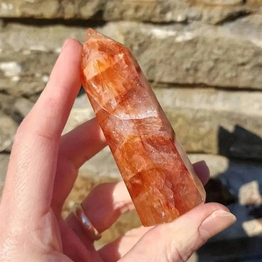 Hematoid Quartz Fire Quartz Tower Point