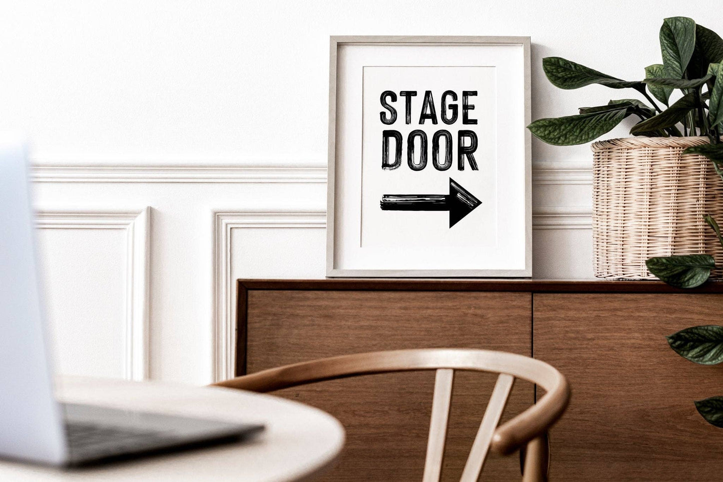 Stage Door B&W Print: A4