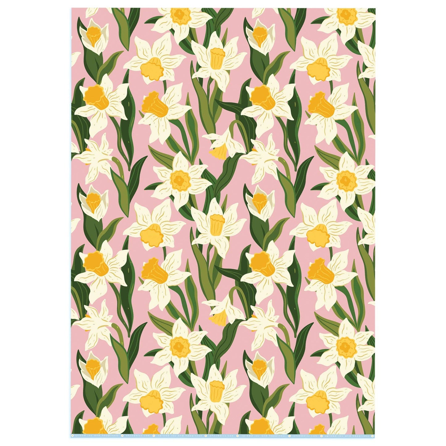 DAFFODIL FLORAL GIFT WRAP SHEET